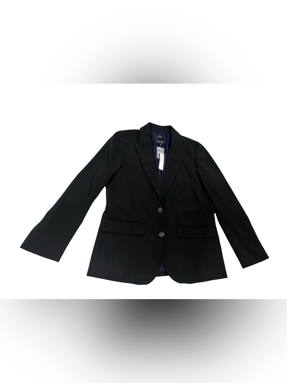 NWT JCrew J.Crew Black Tollegno 1900 Wool Blazer Jacket Sz 12 Career Classic